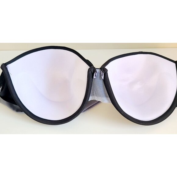 Black & Gray Halter Bikini Set Padded Top Classic Bottom Swimwear Womens Sz 2XL - Picture 4 of 14